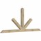 Ekena Millwork Saratoga Rough Sawn Timber Gable Bracket, Douglas Fir, 96"W x 40"H x 4"D x 4"F, 10/12 Pitch GBW096X40X0404SAR00RDF - alternate 5